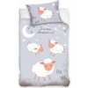 Carbotex Povlečení bavlna do postýlky Ovečky Sweet Dreams 100x135, 40x60 cm