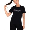 Tričko CHAMPION čierne Crewneck T Shirt 114472 KK001 NBK