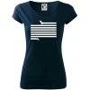 Jazvečík dlhý - Dámske tričko Pure - XL ( Tmavomodrá (veľmi tmavá - skoro čierna) )