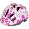 Nexelo Funny Biela Kvety detská cyklistická prilba - S 48-52 cm