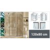 Aquatek PARTY R24 obdĺžnikový sprchový kút 120 x 80 cm s povrchovou úpravou (PARTY R24 120x80 Sprchový kút obdĺžnikový s dvomi otváracími dverami )