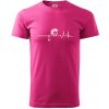 Ekg punk - Klasické pánske tričko vyššej gramáže - 2XL ( Purpurová )