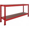 Trestles Nekonečný priemyselný regál 1400x2200x800, 2 police Farba: červená