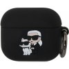 Silikónové puzdro Karl Lagerfeld 3D logo NFT Karl and Choupette pre AirPods 3 Black