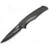 Magnum 01RY703 Black Carbon vrecokvý nôž 9 cm, celočierna, uhlíkové vlákno