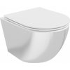 MEXEN - Lena Závesná WC misa vrátane sedátka s slow-slim, duroplast, biela/strieborná 30224004