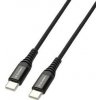 Kábel GoGEN USB-C / USB-C, 1m, opletený (USBCC100MM01) čierny