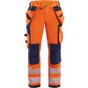 Blåkläder AB 7197 Dámské výstražné kalhoty strecové ve 4 smerech Farba: Oranžová/námornická modr, Veľkosť: C50