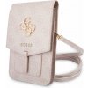 Guess PU 4G Metal Logo Taška na Telefon Pink