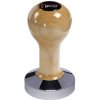 Buna café tamper, javor, lak, TP, 58 mm, nerez lesk, konvexný