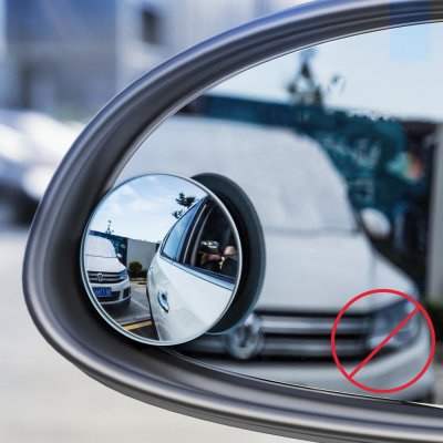 Baseus Celoplošné zrkadlo pre mŕtvy uhol 2x prídavné bočné zrkadlo pre vypuklé mŕtve uhly auta čierne (ACMDJ-01)