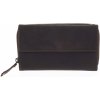 Dámska kožená peňaženka tmavo hnedá - Tomas Menmaiya hnedá