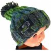 R Spekt Detská Čiapka Maxi PomPom Beanie Šedozelená