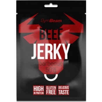 GYM BEAM GymBeam Sušené mäso Beef Jerky 50g barbecue 50 g