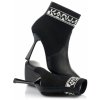 ČLENKOVÁ OBUV KARL LAGERFELD SPEKULUM LOGO ANKLE BLACK KNIT TEXTILE