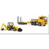 Bruder 1654 Nákladné vozidlo MAN náves + ťahač JCB MIDI CX