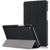 SES 2v1 Smart flip cover + zadný plastový ochranný kryt pre Lenovo Tab M10 Plus (3.generace) - čierny 15470