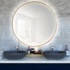 Baltica Design Bright zrkadlo 80x80 cm okrúhly s osvetlením zlatá 5904107900339