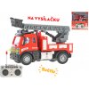 Mikro Trading R/C auto hasičské se žebříkem 13 cm plná funkce na baterie se světlem 27MHz v krabičce 1:64