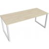 Hobis Pracovný stôl UNI O, 180x75,5x80 cm, agát/biela