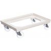 PK Group Vozík pod prepravky 2 otočné + 2 pevné polyamidové kolieska 100 mm Barvy: Béžová
