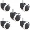 VERK GROUP Gumové kolieska pre otočné stoličky 5 ks