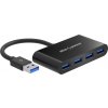 AlzaPower USB hub USB-A (M) na 4× USB-A 3.0 (F) čierny