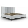 Svetlosivá čalúnená dvojlôžková posteľ s úložným priestorom s roštom 180x200 cm Casey – Mazzini Beds