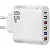 RÝCHLA NABÍJAČKA PRE TELEFÓN NOTEBOOK TABLETA NAPÁJACÍ ADAPTÉR USB C 65W biela