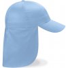Beechfield Kšiltovka B 11B Legionnaire Style, 6 panelová, dětská COT53011B41099-sky blue Modrá nebesky UNI