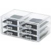 Organizér na šperky Compactor - 6 zásuviek, číry plast (RAN6044)