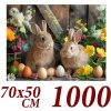 Puzzle Veľká noc 1 1000 dielikov 70x50cm Veľká noc Zajačik Easter
