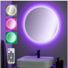 | Brilagi-LED RGBW stmievateľné vyhrievané zrkadlo s podsvietením CLARA PRO 19W/230V, priemer 60 cm, IP44 + diaľkové ovládanie | FG-GM1108-19W-RGB2
