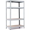 Policový regál Trestles RH 1200x900x450, nosnosť 1400 kg, 4 police Farba: sivá