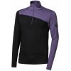 SENSOR MERINO EXTREME UP pánska mikina dl.rukáv zips čierna/grape purple Veľkosť: XL mikina