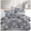 Obliečky bavlnené Ceramica sivé EMI, Francúzsky set1 200x220 + 2x (70x90)