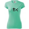 Ježíšova ryba - Dámske Fantasy športové (dresovina) - XS ( Mätová )