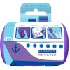 Curaprox Kids travel fialový zubná kefka 2x medzizubná kefka CPS zubná pasta melón 6+ 10 ml nálepka darčeková sada