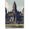 Vymalujsisam.sk Maľovanie podľa čísiel - Chrám Angor Vat Veľkosť: 20x30cm, Rám: Na kartónovej doske