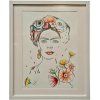 Frida Kahlo - obraz-farebná kresba - Mgr. Zuzana Čarnoká,originálny,ručne maľovaný obraz