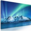 Obraz polárna žiara nad horami