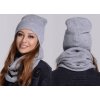 Fashionweek ZIMNÍ SET ČIAPKA A ŠÁL, PLETENÝ TUNEL ZIZI20/K6 Farba: šedá melir, Veľkosť: Universal