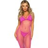 Leg Avenue Net Backless Maxi Dress 86963 Neon Pink