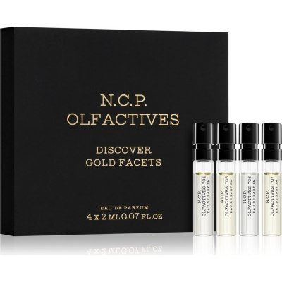 N.C.P. Olfactives Gold Facets Discovery set 704 Incense & Musk EDP U 5 ml parfumovaná voda 2 ml + 705 Leather & Oud EDP U 5 ml parfumovaná voda 2 ml + 706 Saffron & Oud EDP U 5 ml parfumovaná voda 2 m