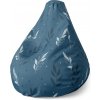 Sablio Sedací vak Pear Modré klásky 140 x 100 x 25 cm
