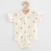 Dojčenské celorozopínacie body s krátkym rukávom z organickej bavlny New Baby Olivy 56 (0-3m)