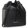 Calvin Klein kabelka Drawstring Bucket Bag Monogram MD /Čierna
