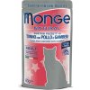 MONGE NATURAL 80g kapsička pre dospelé mačky tuniak s krevetami v želé