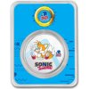 New Zealand Mint strieborná minca minca Sonic the Hedgehog 30. výročie Tails Kolorované 1 Oz