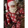 Clayre & Eef Vianočné dekorácie Santa v overale s papučkami - 16*8*28 cm - Clayre & Eef